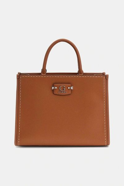 Guess Dámska hnedá kabelka Nastra 2 Comp Tote Hwbg9637220-car