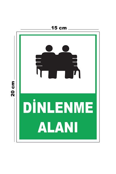 Lucena Metal Rest Area 15cm X 20cm Warning Sign Directional Sign