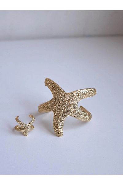 Reorah Collection خاتم نجم البحر الذهبي، مجموعة سوار