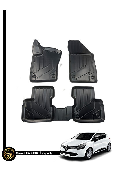 Black Gold Renault Clio 4 2012-2020 Ile Birebir Uyumlu Ruins 3d Havuzlu Paspas