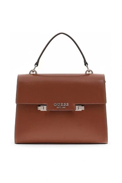Guess Eco Aldıth Top Handle Flap Women's Brown Handbag Hwevg964120-Cog