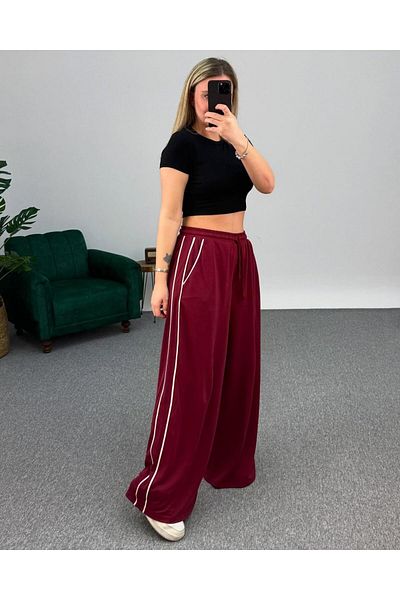 Lavanta Tekstil Stripe Detailed Sweatpants Trousers