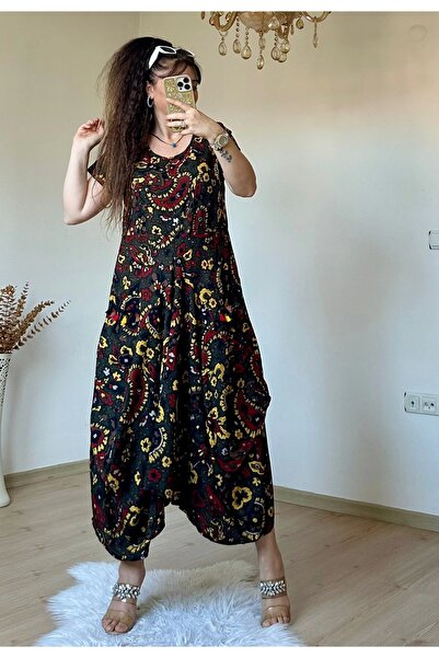 azra moda Φόρεμα με μοτίβο χακί σάλι