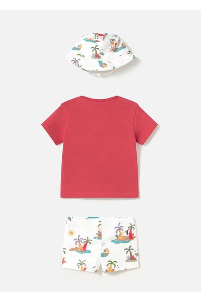 MAYORAL Baby Boy 3-Piece Sun Protection Suit Red 1618