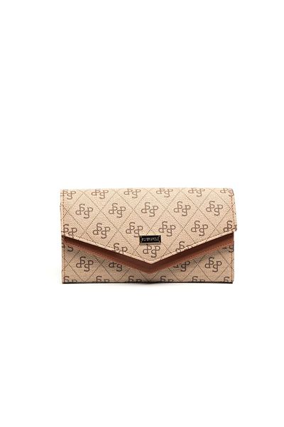 Silver Polo Silver & Polo Dark Beige - Tan Sp1154 Women's Wallet & Card Holder