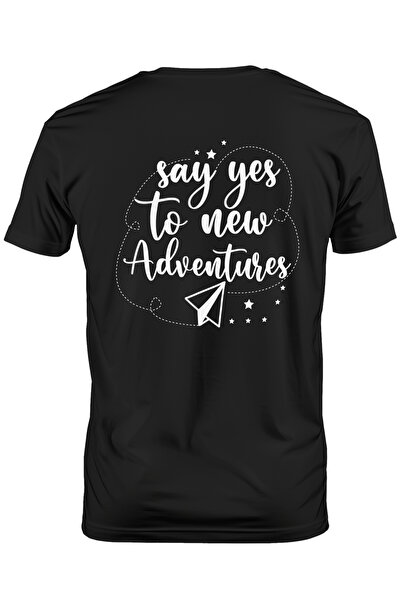 StoryGift Romania Tricou bărbătesc cu un avion de hârtie și mesajul „spune da...
