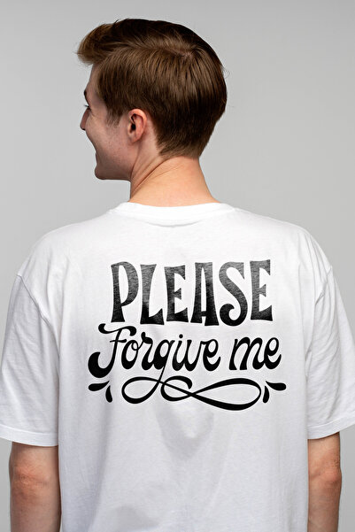 StoryGift Romania Tricou bărbătesc cu mesajul de iertare în engleză „te rog, ...