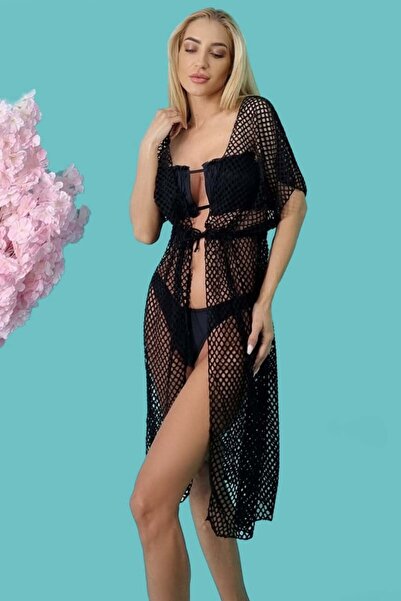 FashionForYou Ζακέτα Brigitte Beach, Mesh, Μαύρο