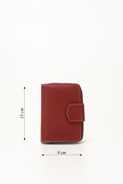 GÖNDERİ(R) RED BLUE Genuine Leather Women's Wallet 06240