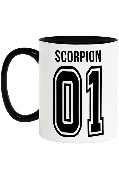 StoryGift Romania Mug With Text Scorpio, And Number 01, Best, Appreciation, Personalized, 33, With,STG