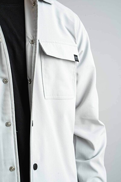 bombe Cămașă pentru bărbați, țesătură parașută, cu croială relaxată, cu închi...