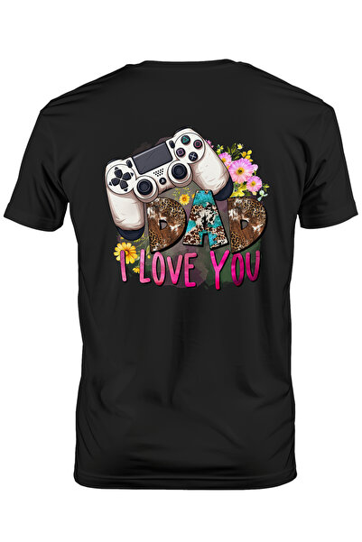 StoryGift Romania Tricou Barbati cu mesajul "Dad, I love you", tata, ilustrat...