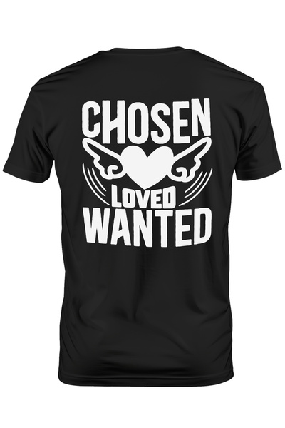 StoryGift Romania Tricou Barbati cu inimioara cu aripi si textul "Aleasa. iub...