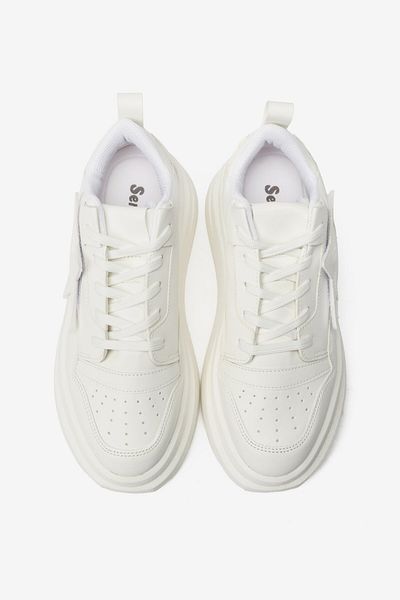 Seniorah White Skin Star Patterned Women's Sports Shoes