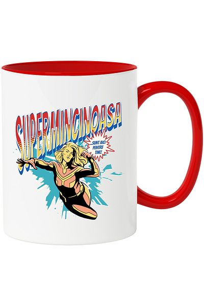 StoryGift Romania Super Liar Mug Superhero I'm Here For You, 330ml, Ceramic with R Handle, With ,STG
