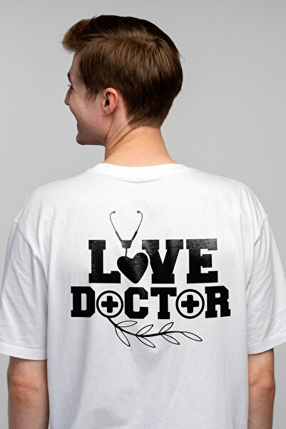 StoryGift Romania Tricou bărbătesc cu textul „love Doctor” - Inimă Love Docto...