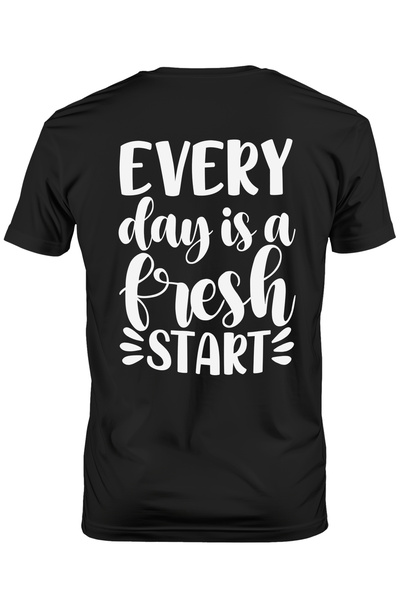 StoryGift Romania Tricou bărbătesc cu text motivațional „every Day Is A Fresh...