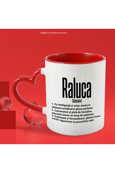 StoryGift Romania Mug With Name Raluca, and Motivational Message, Funny, Charismatic, Wise,, With,STG