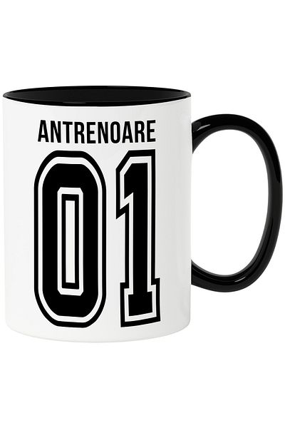 StoryGift Romania Mug With Text Coach, And Number 01, Best, Appreciation, Personalized,, With ,STG