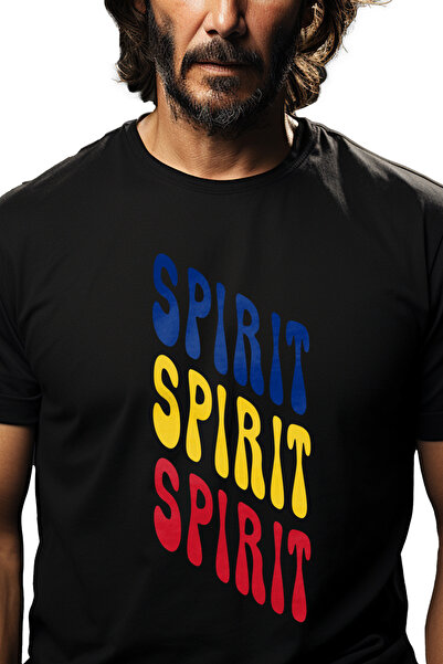 StoryGift Romania Tricou bărbătesc The Word Spirit, în culorile drapelului ro...