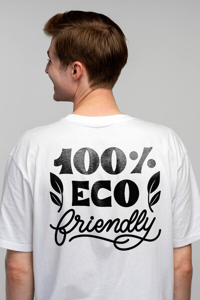 StoryGift Romania Tricou Barbati cu mesajul "100% eco friendly" - 100% priete...