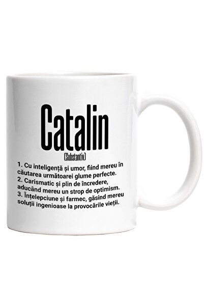 StoryGift Romania Cana Cu Numele Catalin, Inteligenta, Umor, Carismatic, Inte...