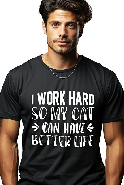 StoryGift Romania Tricou bărbătesc cu mesajul „Muncesc din greu, pentru ca pi...