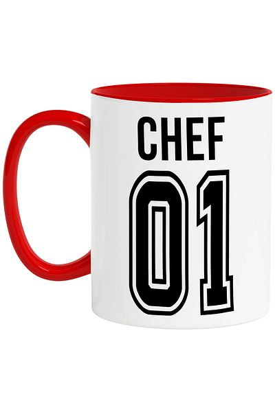 StoryGift Romania Mug With Text Chef, And Number 01, Best, Appreciation, Personalized, 330ml,, With ,STG
