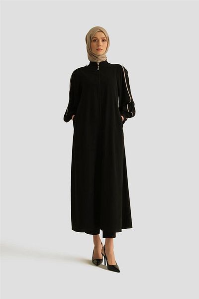 Armine Piping Detailed Ferace 25Yd3003 Black
