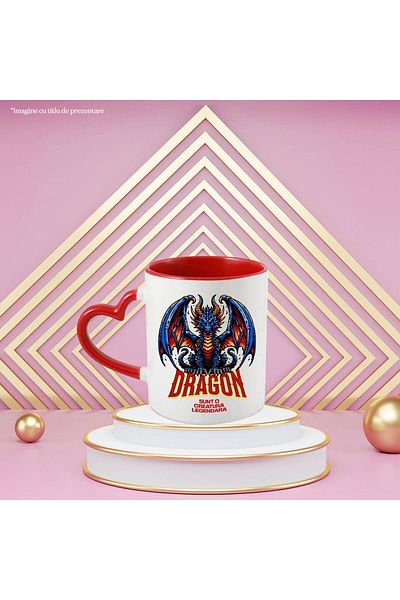 StoryGift Romania Mug with Blue Dragon Style Animated Games Text I am a Legendary Creature, Wax, With,STG