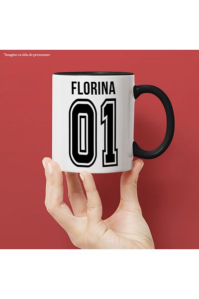StoryGift Romania Mug With Text Florina, And Number 01, Best, Appreciation, Personalized, 33, With, STG