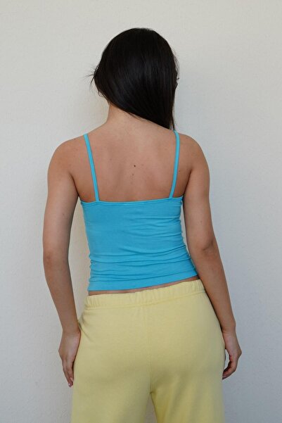 Madmext Turkuaz Askılı Basic Kadın Atlet MG2094