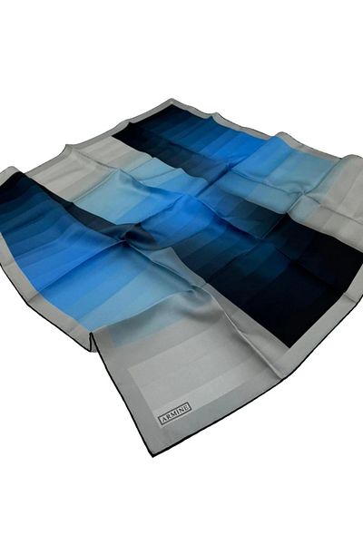 Armine Μεταξωτό φουλάρι Nostalgia Sura 8904DS-13 Ριγέ μοτίβο BABY BLUE-INDIGO