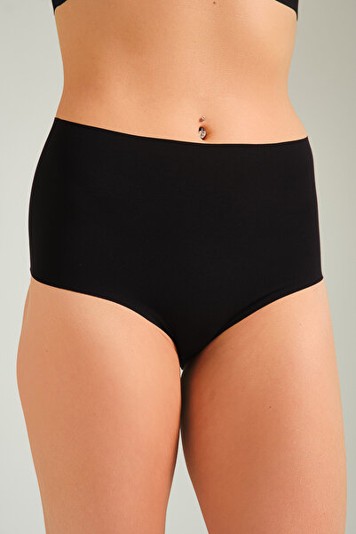 Pulsar Recovery Laser Cut High Waist Panties Black