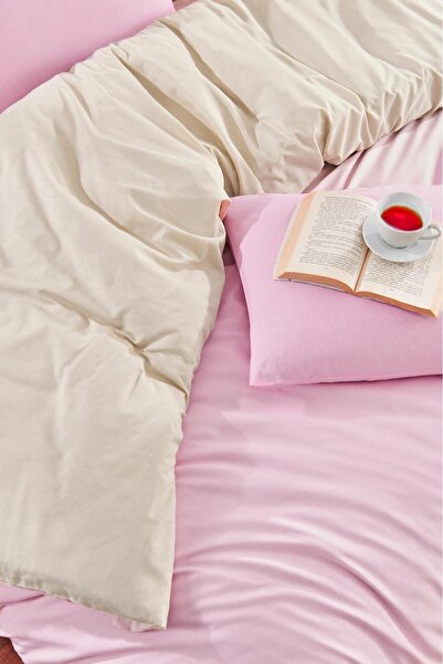 Constanza Exclusive Бавовняний двосторонній комплект постільної білизни з гумкою для двоспального ліжка