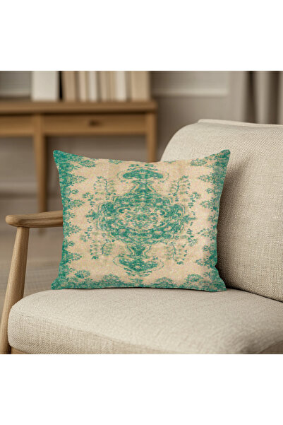 TURKISHRUG KINGDOM Anatolian Inspired Ethnic Throw Pillow Cover Square