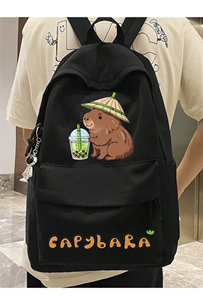 Minga London Black Green Bubble Tea Noua sezonă Imprimat pentru școală, curs, rucsac -Ghostella