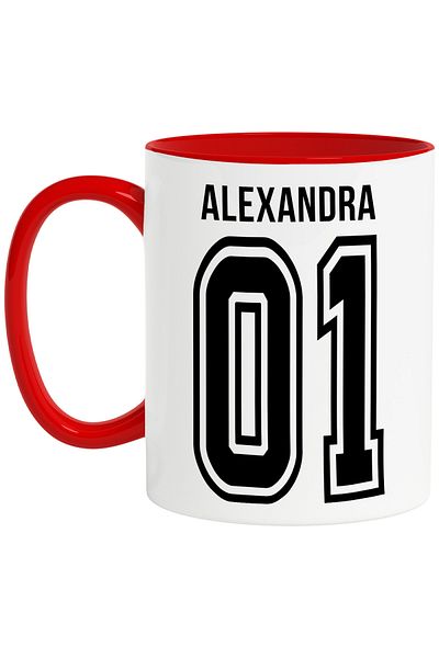 StoryGift Romania Mug With Text Alexandra, and Number 01, Best, Appreciation, Personalized, , With ,STG