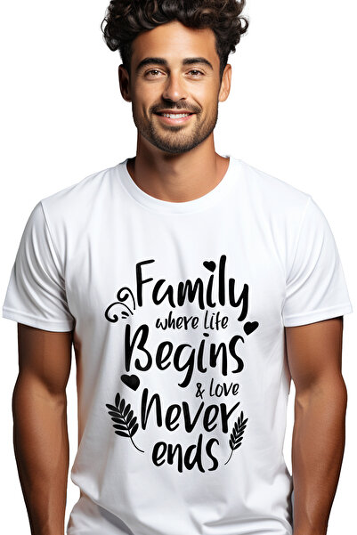 StoryGift Romania Tricou bărbătesc cu mesajul în engleză „family, where life ...