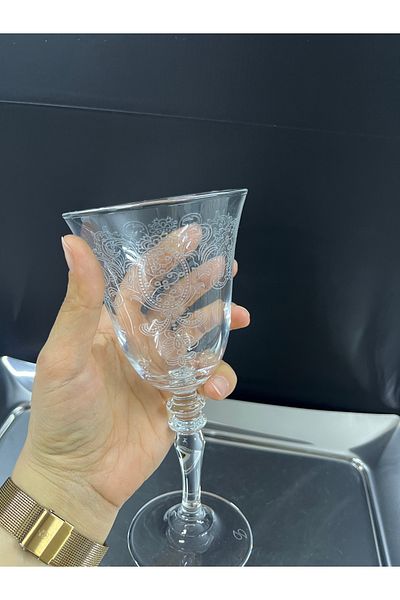 Paşabahçe Pashabahce 440141 Crown Matte Patterned Trapezoid Goblet 270 Cc 1 Ad