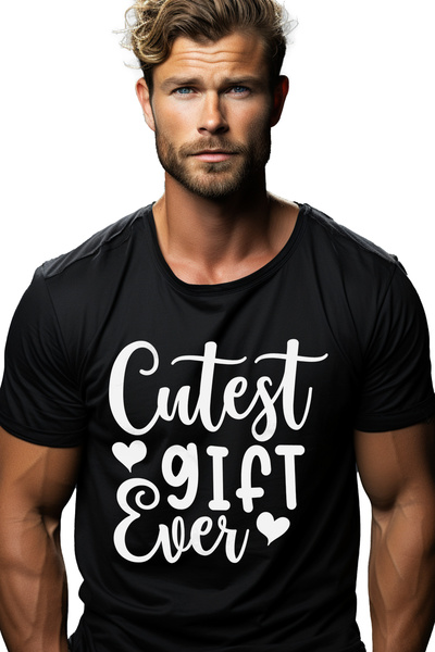 StoryGift Romania Tricou bărbătesc cu inimioare și textul în engleză „cutest ...