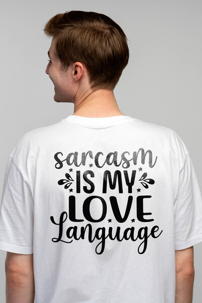 StoryGift Romania Tricou bărbătesc cu stele și mesajul „sarcasm Is My Love La...