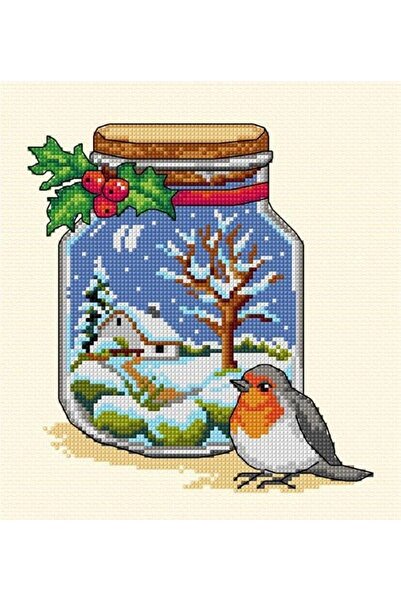 EleganTShoP Kit de broderie în cruce Orchidea (fir, ac, țesătură) 7774