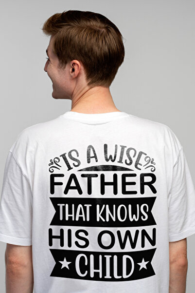 StoryGift Romania Men's T-shirt With The Text "a Wise Father Knows His Own Child" With Stg Prints