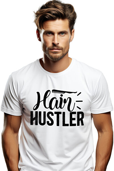 StoryGift Romania Tricou bărbătesc cu mesajul în engleză „hair Hustler” - Hai...