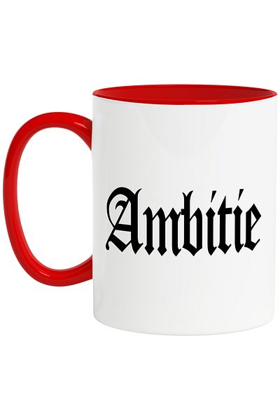 StoryGift Romania Ambition Mug, Motivational Message, Word, Inspirational Text, Self Care, 330ml, , With ,STG