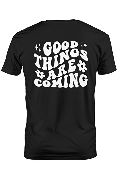 StoryGift Romania Tricou bărbătesc cu floricele de porumb și textul „Good Things Are Coming” - Good Things Must Come Stg