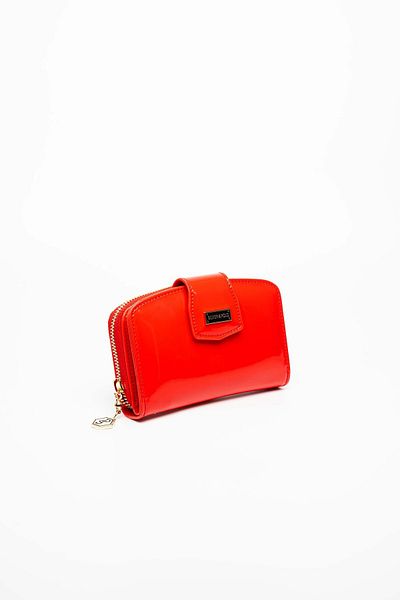 Silver Polo Silver & Polo Patent Leather Red Sp874 Women's Wallet & Card Holder