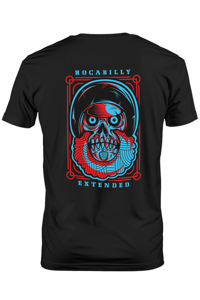 StoryGift Romania Tricou bărbătesc cu portretul unui craniu-schelet în costum...