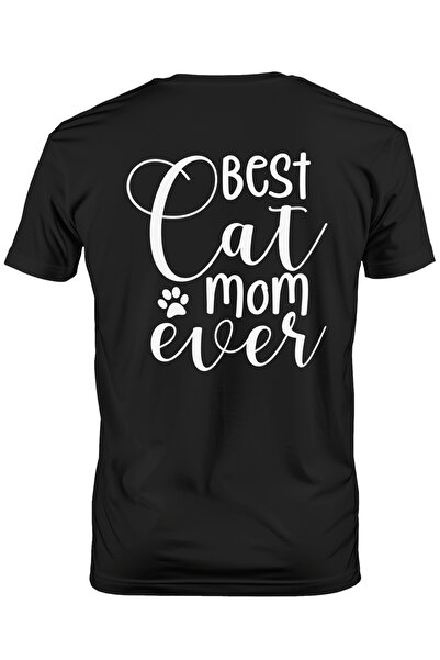 StoryGift Romania Tricou bărbătesc pentru cea mai bună mamă de pisică din toa...